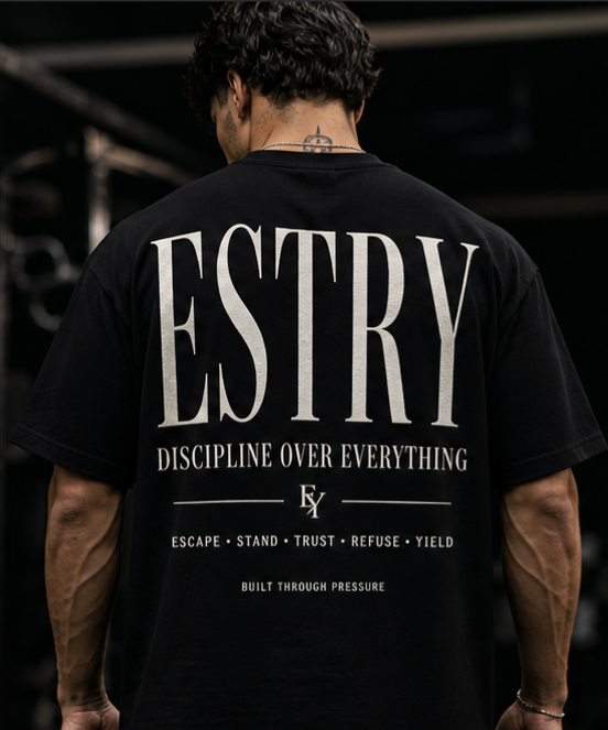 ESTRY “FOUNDATION” TEE — BLACK 001